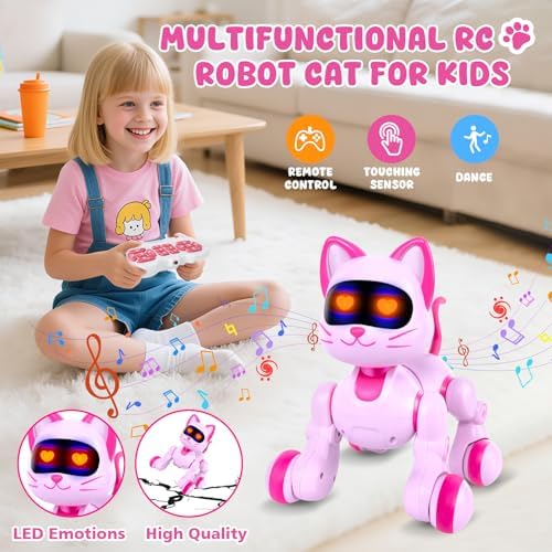 Cretargio robotic kitten toy with remote control
