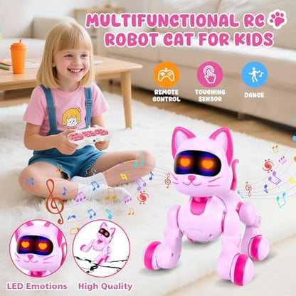 Cretargio robotic kitten toy with remote control