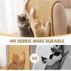 Graciadeco non slip indoor cat scratch mat with adhesive hook loop tape