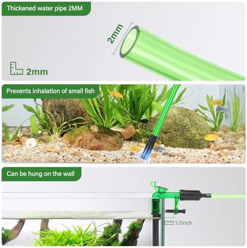 Professional aquarium gravel cleaning setup in use