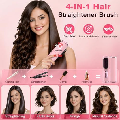 Zdxbo hair brush LED display showing temperature control settings