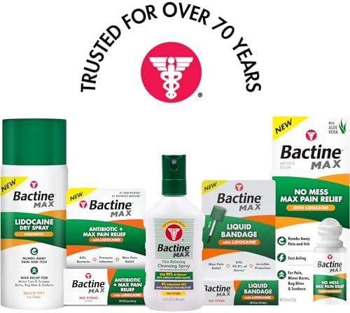 Authentic USA imported Bactine MAX first aid cleansing liquid package collection for family protection