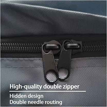 Dalema short plush dog bed cover laid flat to show the forty seven by twenty nine inch dimensions.
