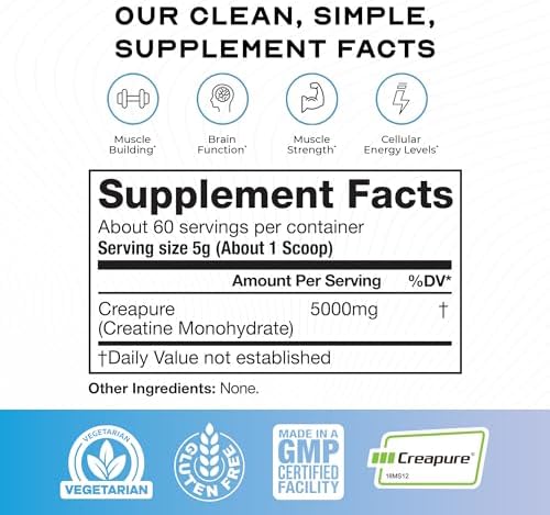 Muscle Feast Creapure creatine powder texture and scoop