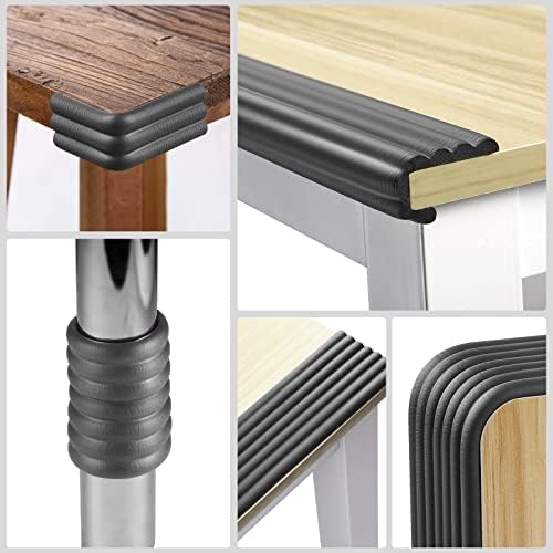 Baby Proofing Edge Corner Protector, 16.4 ft Edge Guards Padding with 3M Adhesive, Extra-Wide Soft NBR Rubber Foam Padding, Furniture,Sharp Edge Safety Corner Edge Bumper Guard-Black - Image 3