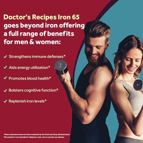 Doctor's Recipes carbonyl iron high bioavailability vegan supplement display