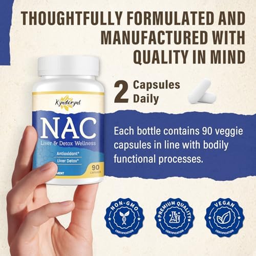 Full view of Kynderynl 90 vegan capsules bottle with product highlights
