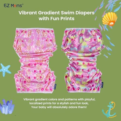 Adjustable snap buttons on Ez Moms swim diaper