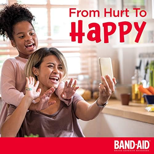 Back of the box details for imported pediatric first aid adhesive bandages.