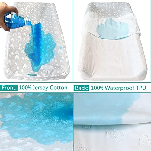 Ultra soft baby nursery changing pad covers showing thick elastic band corners