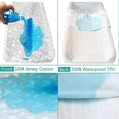 Ultra soft baby nursery changing pad covers showing thick elastic band corners