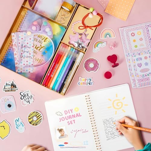 Close up of R Ruckerco DIY journal notebook and stickers