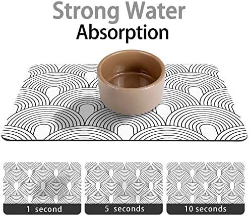Ayiashiab dog bowl mat non slip rubber backing detail