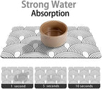 Ayiashiab dog bowl mat non slip rubber backing detail