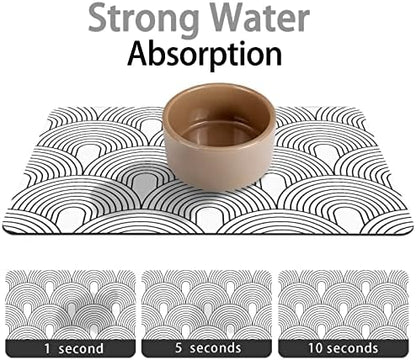 Ayiashiab dog bowl mat non slip rubber backing detail