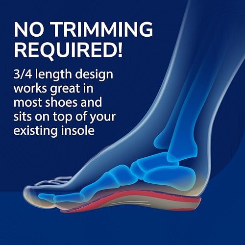 Dr. Scholl's CF420 inserts placed inside a casual shoe to demonstrate no-trim fitting.