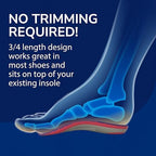 Dr. Scholl's CF420 inserts placed inside a casual shoe to demonstrate no-trim fitting.