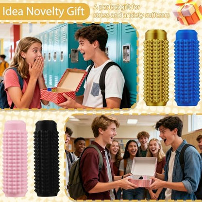 Adult holding small spiky sensory fidget toy for stress relief