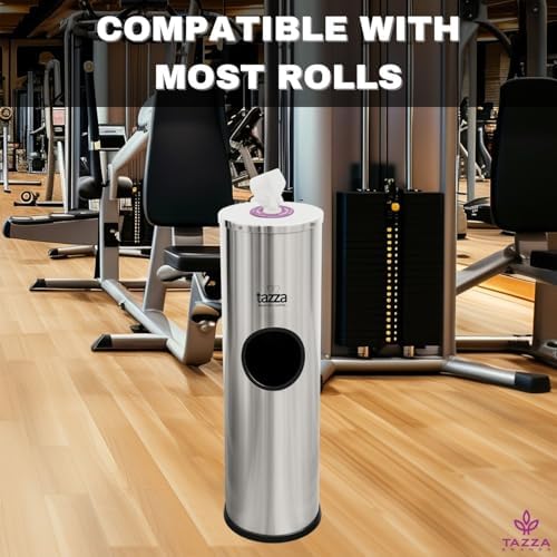 Commercial gym setting with Tazza wipe dispenser