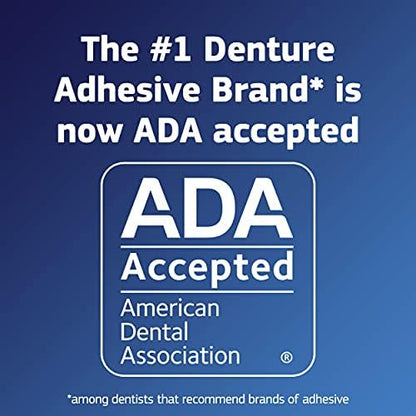 Fixodent original formula adhesive cream securing dentures through hot drinks and daily wear
