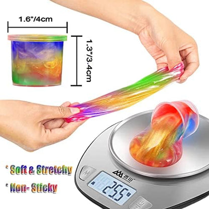 Close up texture of smooth and glossy cosmic sensory putty