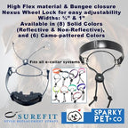 Adjustable bungee design of Sparky Pet Co dog collar for training