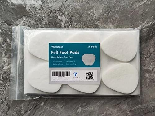Comparison of one quarter inch thick felt pad thickness for foot support