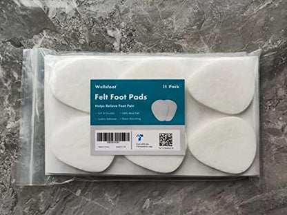 Comparison of one quarter inch thick felt pad thickness for foot support