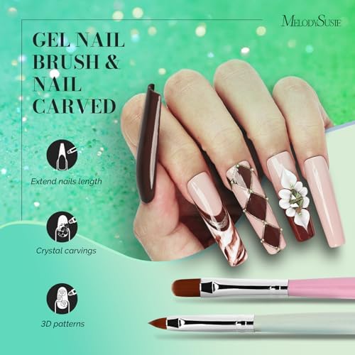 MelodySusie builder and extension gel brushes professional set