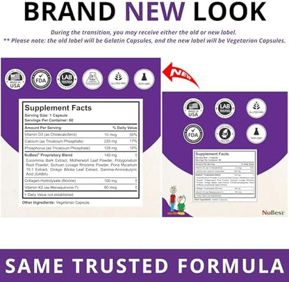 NuBest Tall 10 Plus nutritional supplement label details