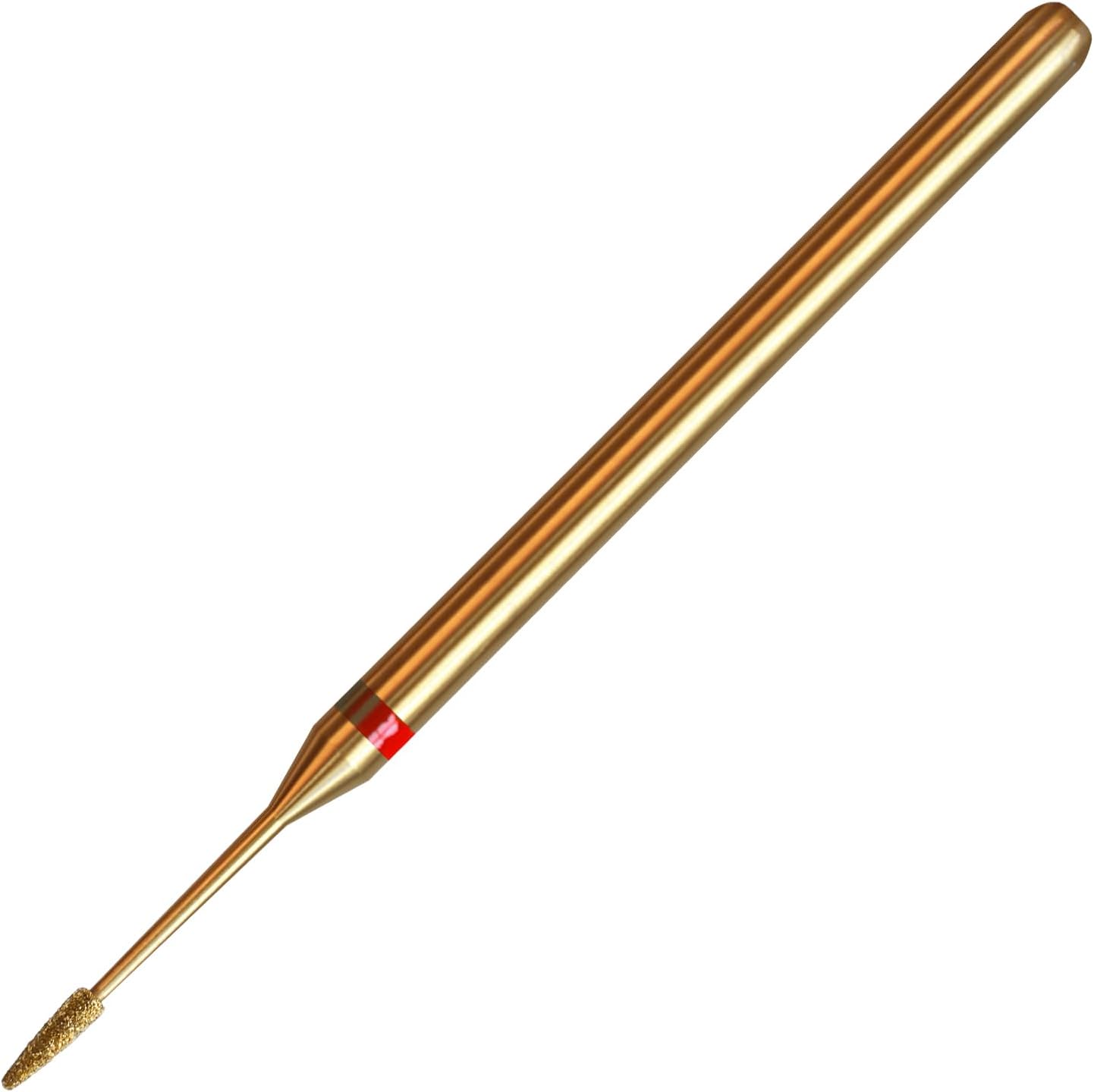 Hytoos titanium series mini cone cuticle clean nail drill bit front view showcasing the fine diamond abrasive tip.