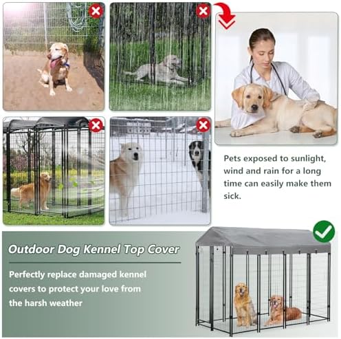 Hadisi anti UV grey dog kennel top cover shielding pet from sun exposure