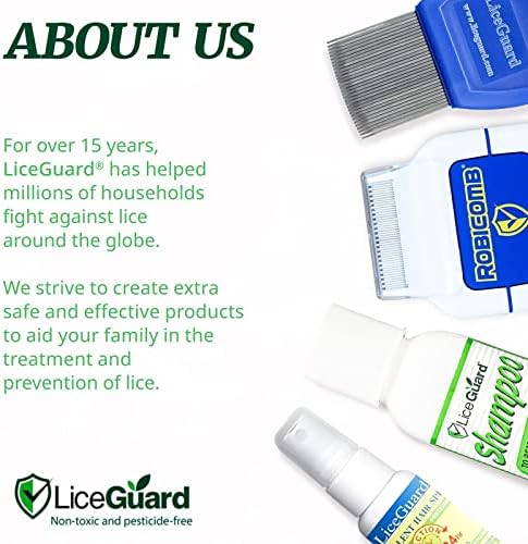 LiceGuard RobiComb being used on dry hair to detect and kill head lice