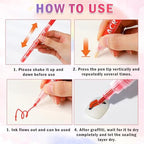 Kidology 12 color nail polish pens on white background