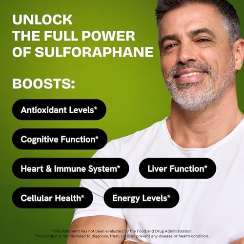 Healthbiotics broccoli sprout extract supplement bottle side angle