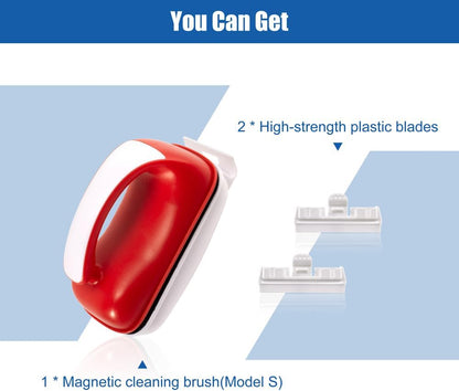 Small size aquarium scraper tool packaged with specialized plastic blades for glass safety.