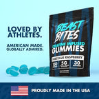 Fitness lifestyle setting with Beast Bites creatine gummies pouch