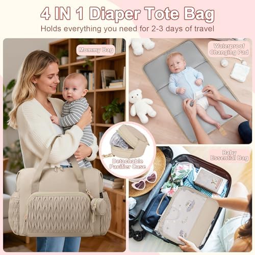 Bagsmart Yorige diaper bag with padded changing pad