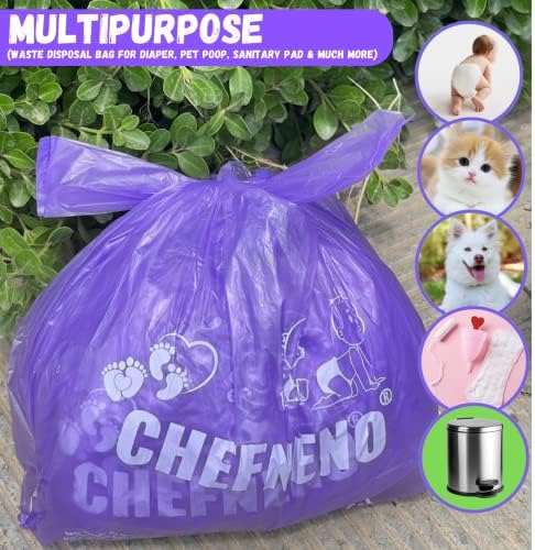 Compact travel friendly packaging of imported CHEFNENO disposable bags