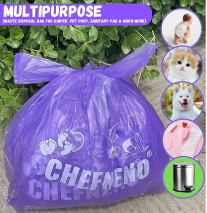 Compact travel friendly packaging of imported CHEFNENO disposable bags