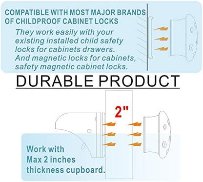 White magnetic replacement keys with adhesive holders