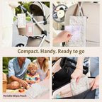 Durable zip lock seal on Eoscasely wipes container