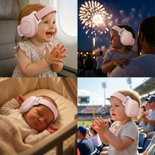 Close up of Betrico baby earmuffs BPA free material texture