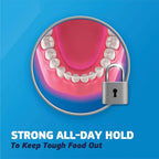 Back label of Fixodent Original Denture Cream featuring safety warnings and product directions