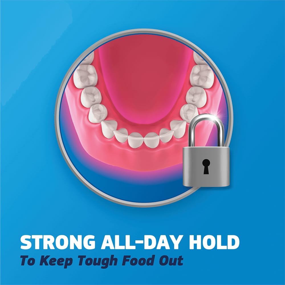 Back label of Fixodent Original Denture Cream featuring safety warnings and product directions