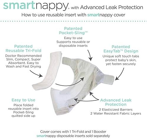 Amazing Baby hybrid diaper cover compatible insert set