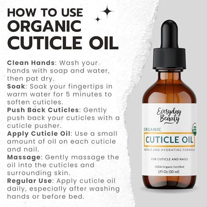 Top view of Oilanic cuticle oil packaging and contents