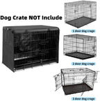 Joroamp 48 inch dog crate cover showing the bottom toggle and hook switches secured to the metal wire frame.