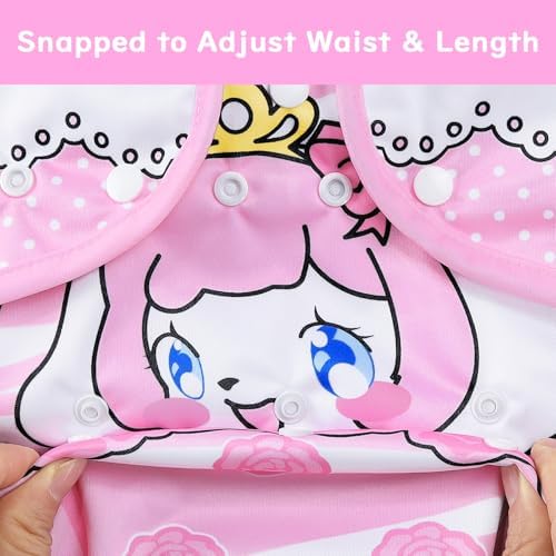 Side view of LittleForBig Little Beauty princess pattern diaper