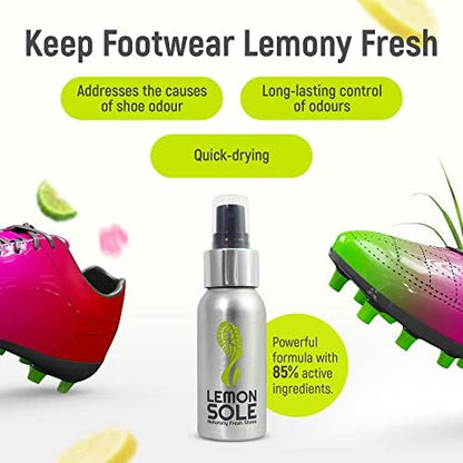 Lemon Sole shoe freshener bottle showing ingredients list